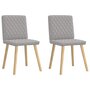 Voir la diapositive 2 : VIDAXL Chaises a manger lot de 2 gris nuage tissu