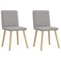 Voir la diapositive 2 : VIDAXL Chaises a manger lot de 2 gris nuage tissu