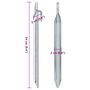 Voir la diapositive 6 : VIDAXL Piquets de tente 24pcs en forme de V 24cm Ø20mm acier galvanise
