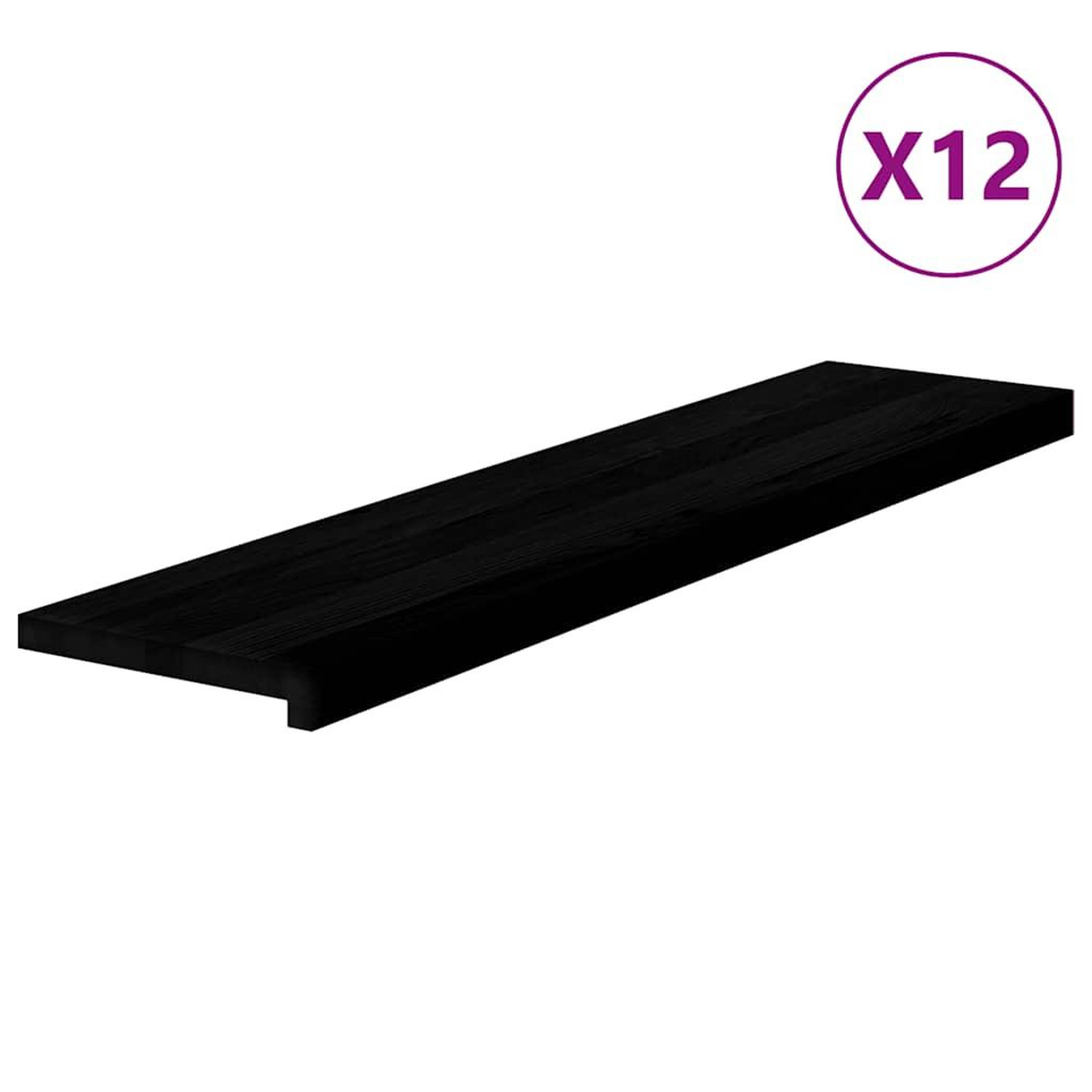Voir la diapositive 2 : VIDAXL Marches d'escalier 12 pcs marron fonce 110x25x2 cm chene massif