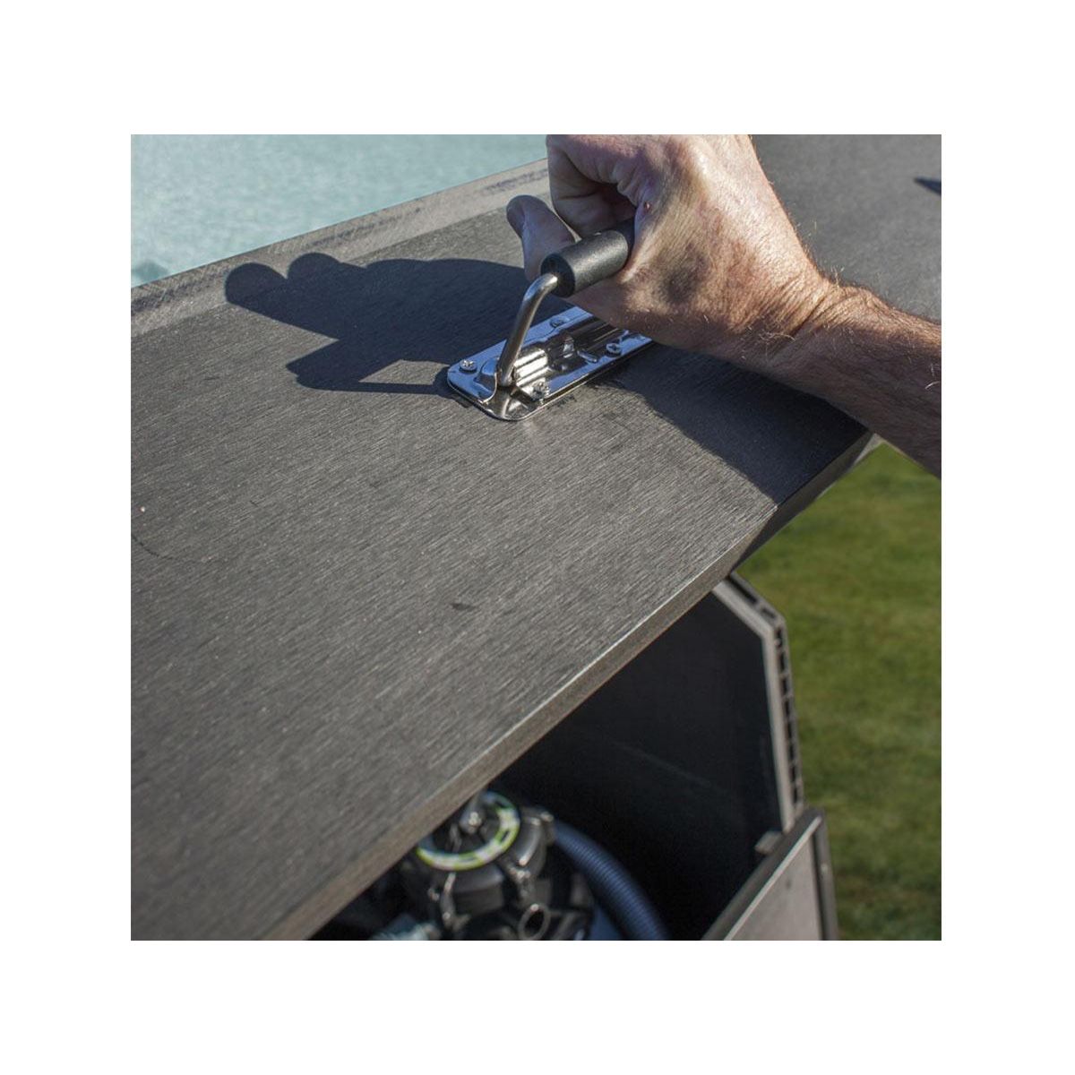 GRE Coffre de filtration composite pour piscine hauteur 0,96cm