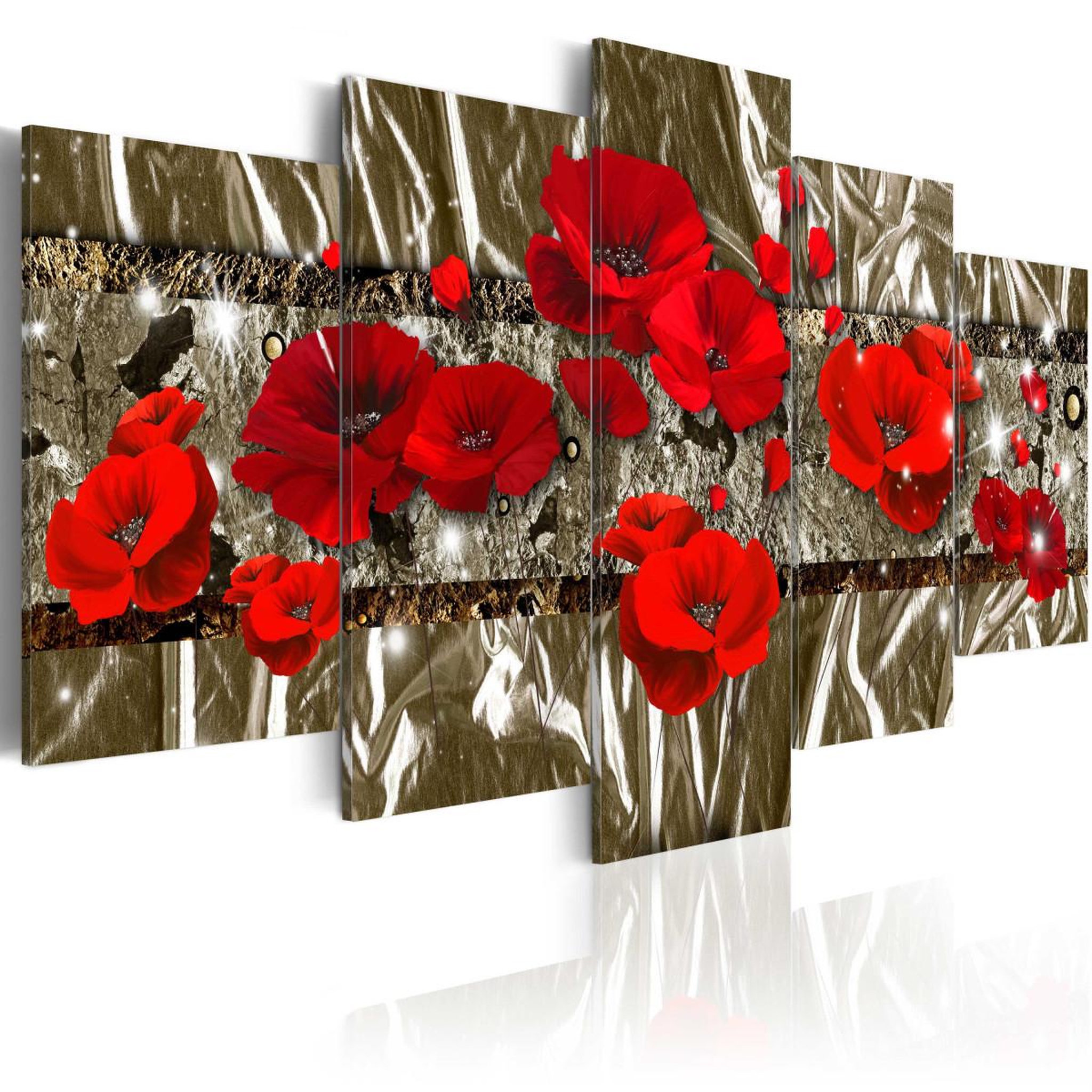 Paris Prix Tableau imprimé  golden poppies. Coloris disponibles : Multicolore