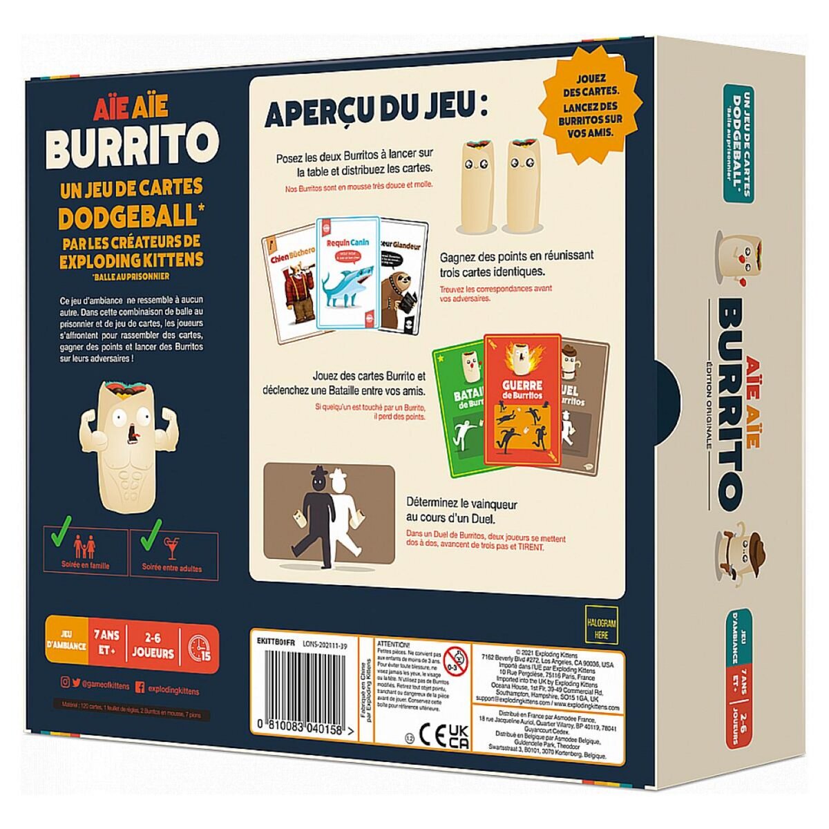 Asmodee Aie aie burrito le jeu de societe
