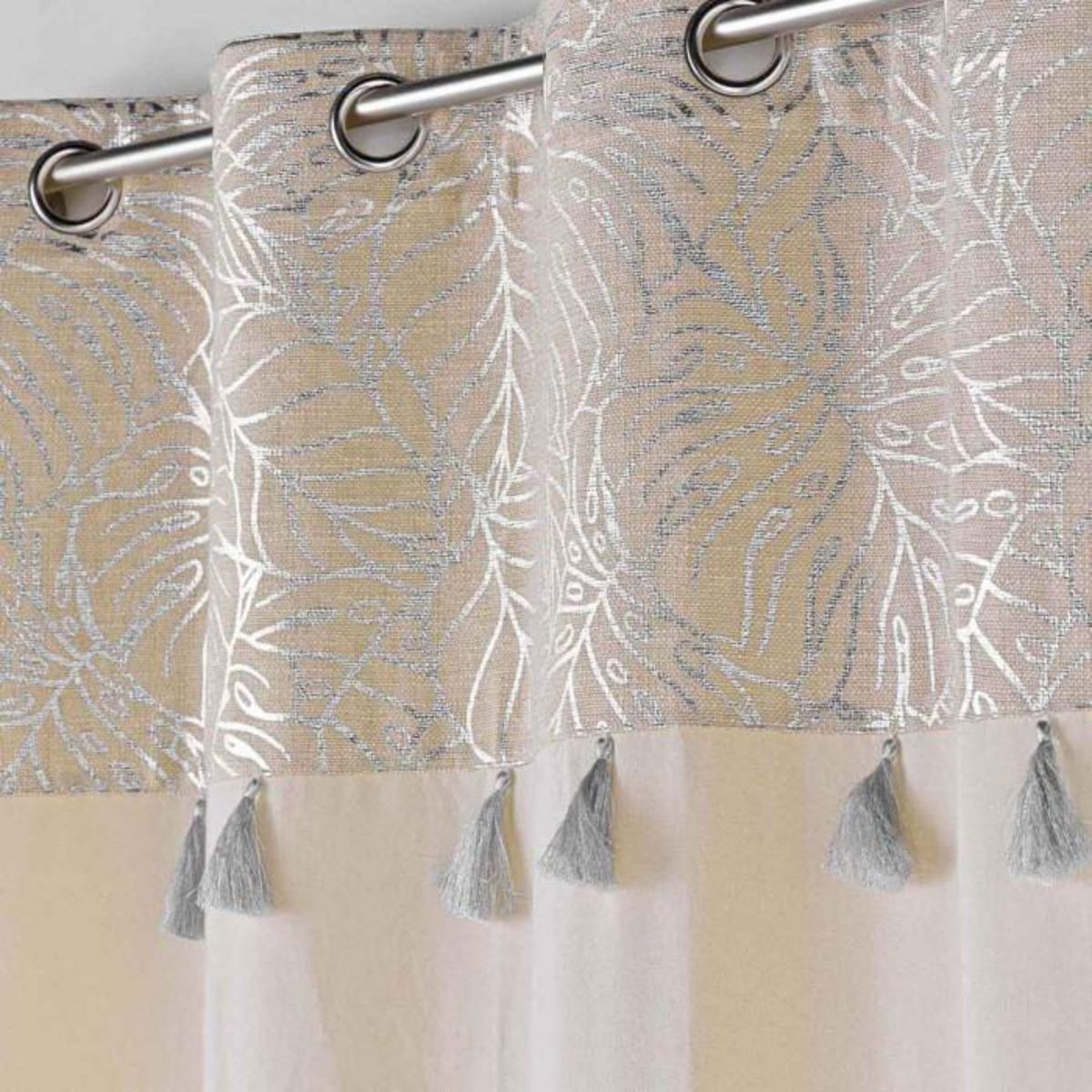 Paris Prix Rideau à Œillets  Solea  140x240cm Argent