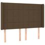 Voir la diapositive 3 : VIDAXL Tete de lit a LED Marron fonce 147x16x118/128 cm Tissu