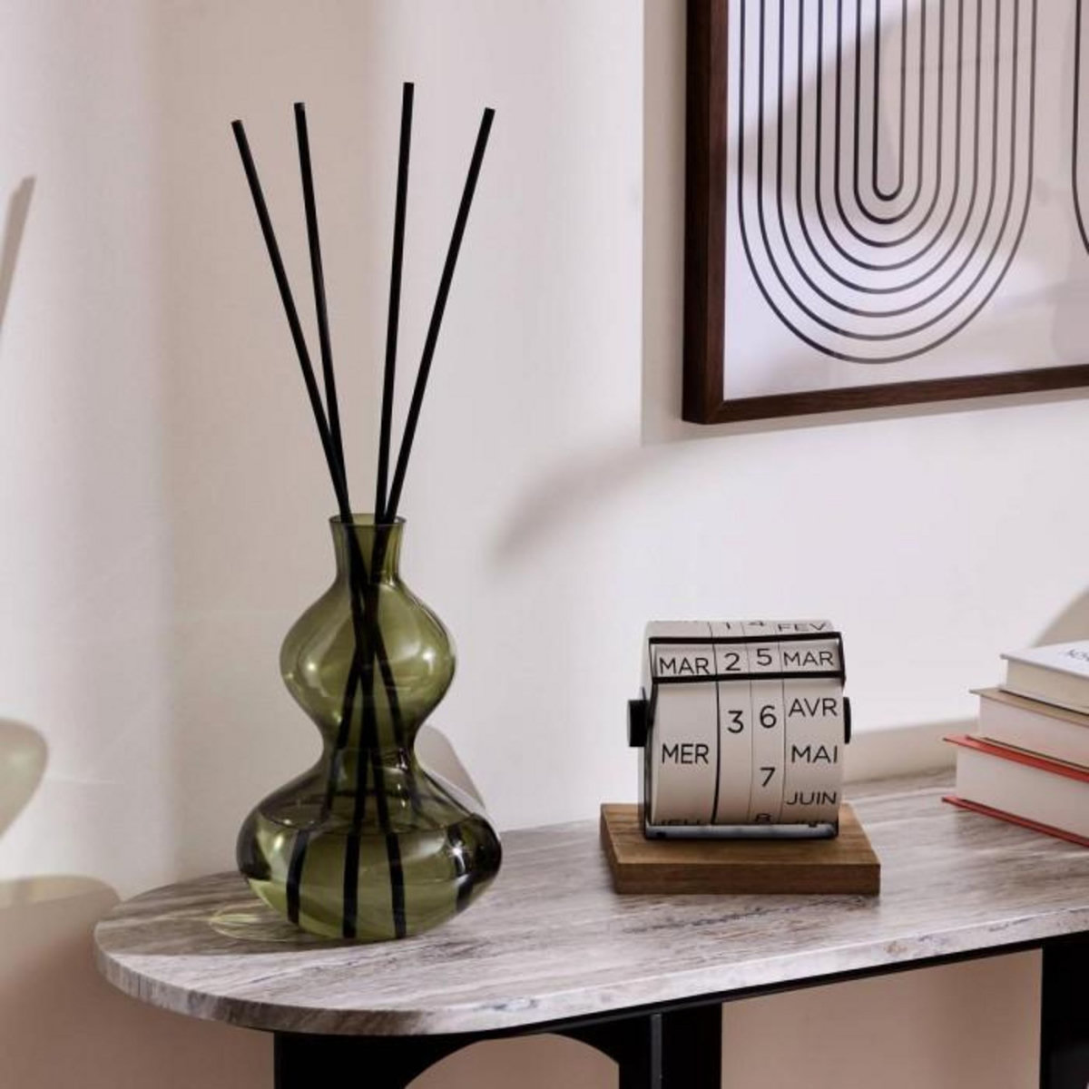 ATMOSPHERA Diffuseur de Parfum en Verre  Hanae  1L Bois de Santal