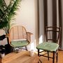 Voir la diapositive 2 : Paris Prix Galette de Chaise Uni  Basic  40x40cm Vert Olive