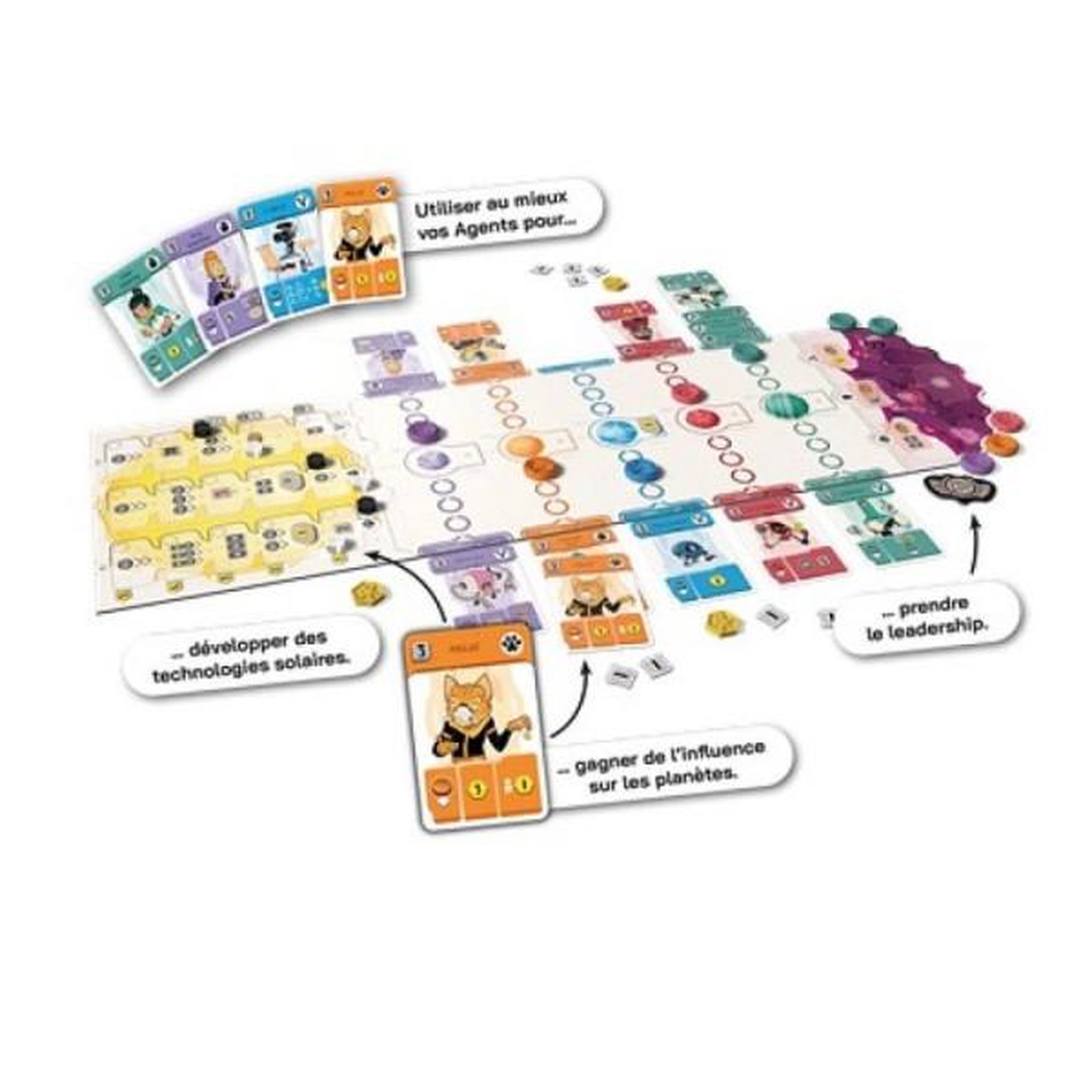 Voir la diapositive 2 : Asmodee Playpunk jeu de société stratégie - zénith - conquete planétaire - 2 a 4 joueurs - des 10 ans - version française - tir a