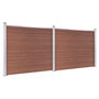 Voir la diapositive 2 : VIDAXL Ensemble de panneau de cloture WPC 353x146 cm Marron