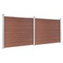 Voir la diapositive 2 : VIDAXL Ensemble de panneau de cloture WPC 353x146 cm Marron
