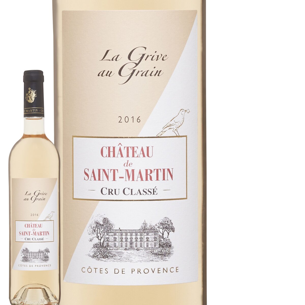 Château de Saint Martin Côtes de Provence Cuvée Grive au Grain Rosé 2016