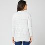 Voir la diapositive 2 : IN EXTENSO Gilet long popcorn blanc femme