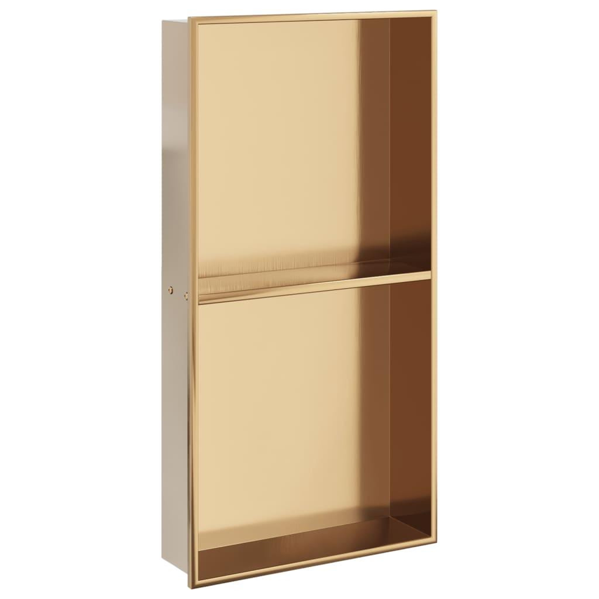 Voir la diapositive 2 : VIDAXL Niche de douche dore brosse 32x62x9 cm acier inoxydable