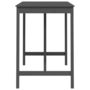 Voir la diapositive 4 : VIDAXL Table de bar Gris 140x80x110 cm Bois massif de pin