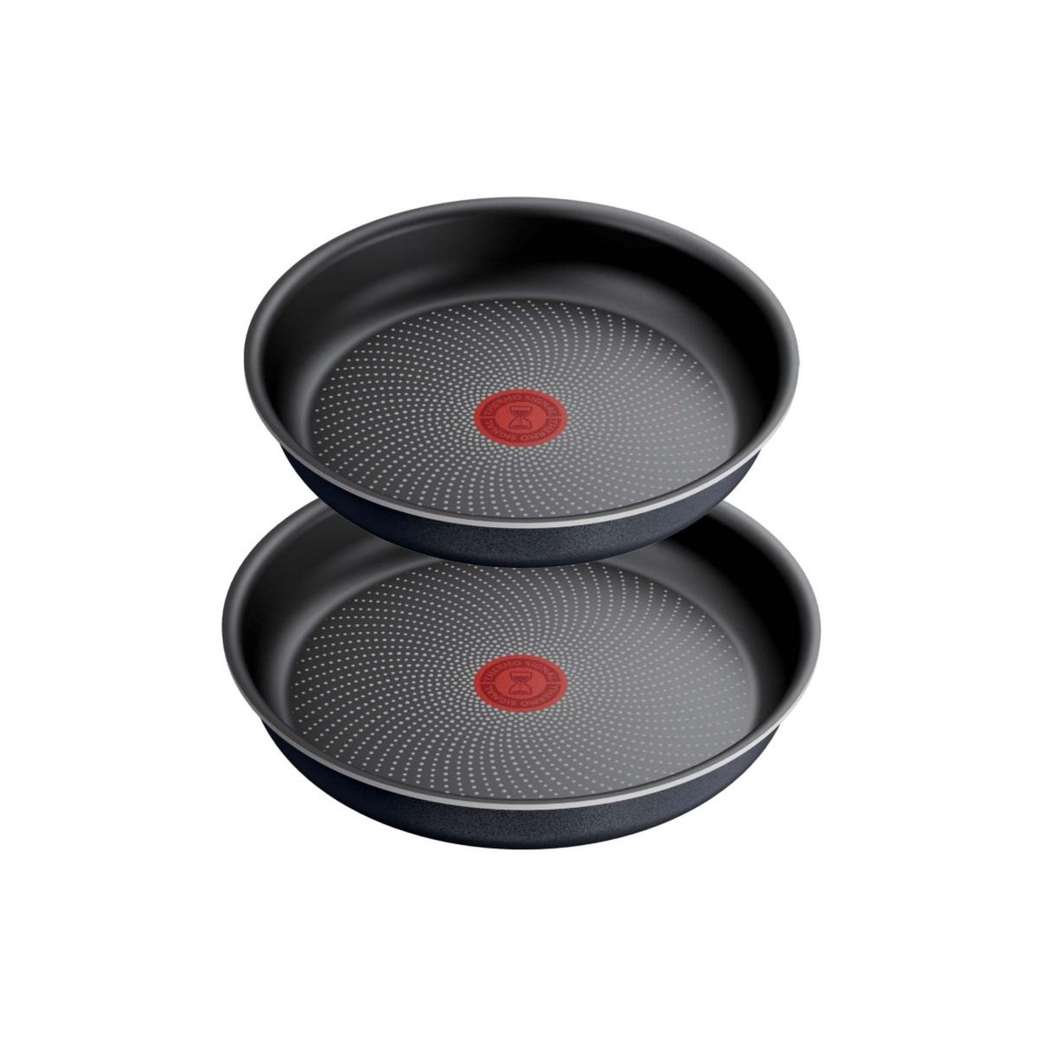Voir la diapositive 2 : TEFAL Lot de 2 poêles aluminium 24 et 28cm + 1 poignée noir - l7239103
