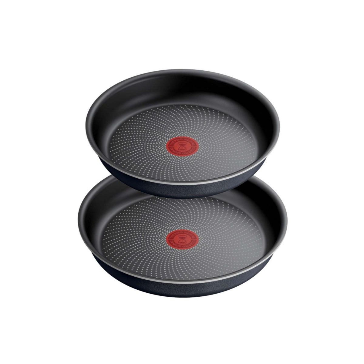 TEFAL Lot de 2 poêles aluminium 24 et 28cm + 1 poignée noir - L7239103