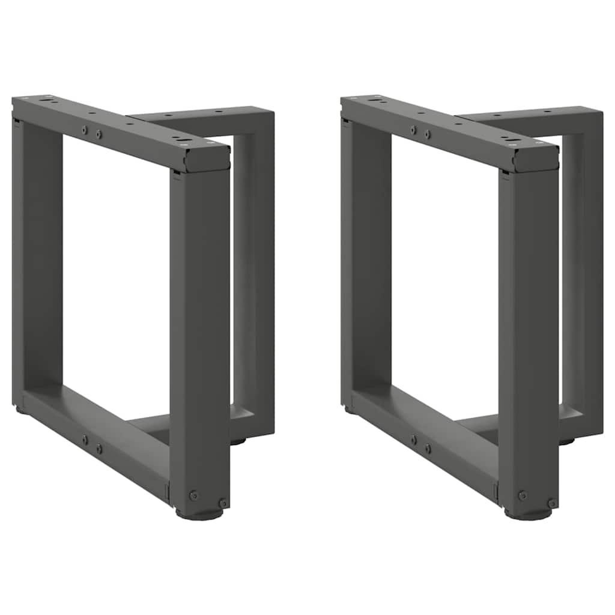 VIDAXL Pieds de table basse forme de T 2pcs anthracite 50x25x(42-43)cm