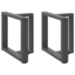 VIDAXL Pieds de table basse forme de T 2pcs anthracite 50x25x(42-43)cm