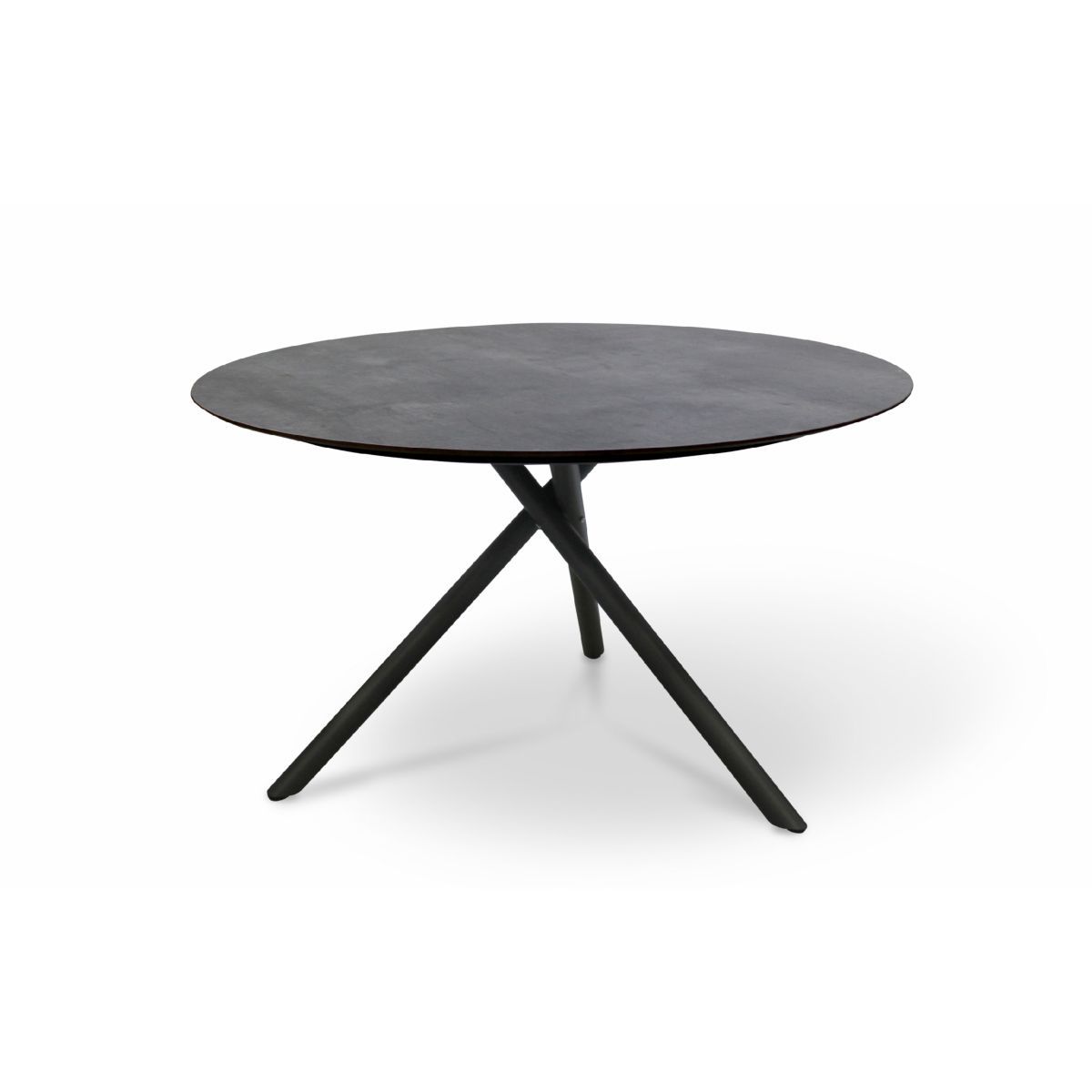 PARIS GARDEN Table de jardin ronde en aluminium 129 cm grisanthracite PILAT