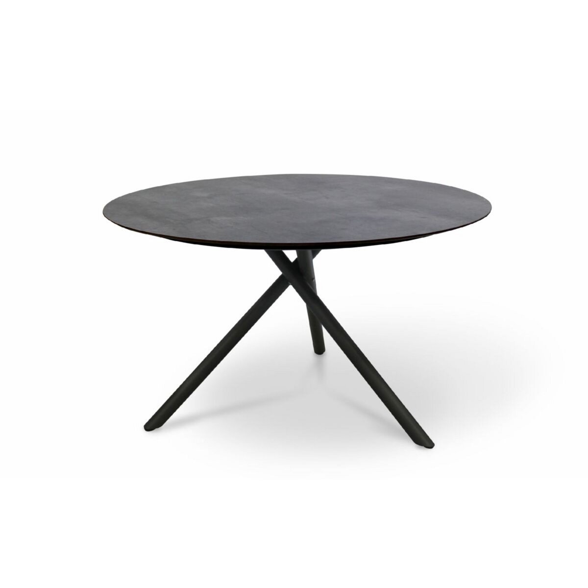 PARIS GARDEN Table de jardin ronde en aluminium 129 cm grisanthracite PILAT