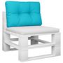 Voir la diapositive 3 : VIDAXL Coussin de palette turquoise 50x40x12 cm tissu
