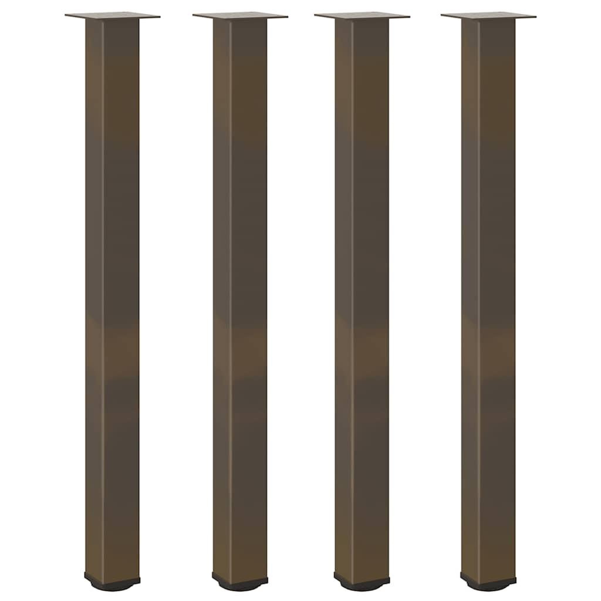 Voir la diapositive 2 : VIDAXL Pieds de table basse acier naturel 4 pcs 110-112 cm acier