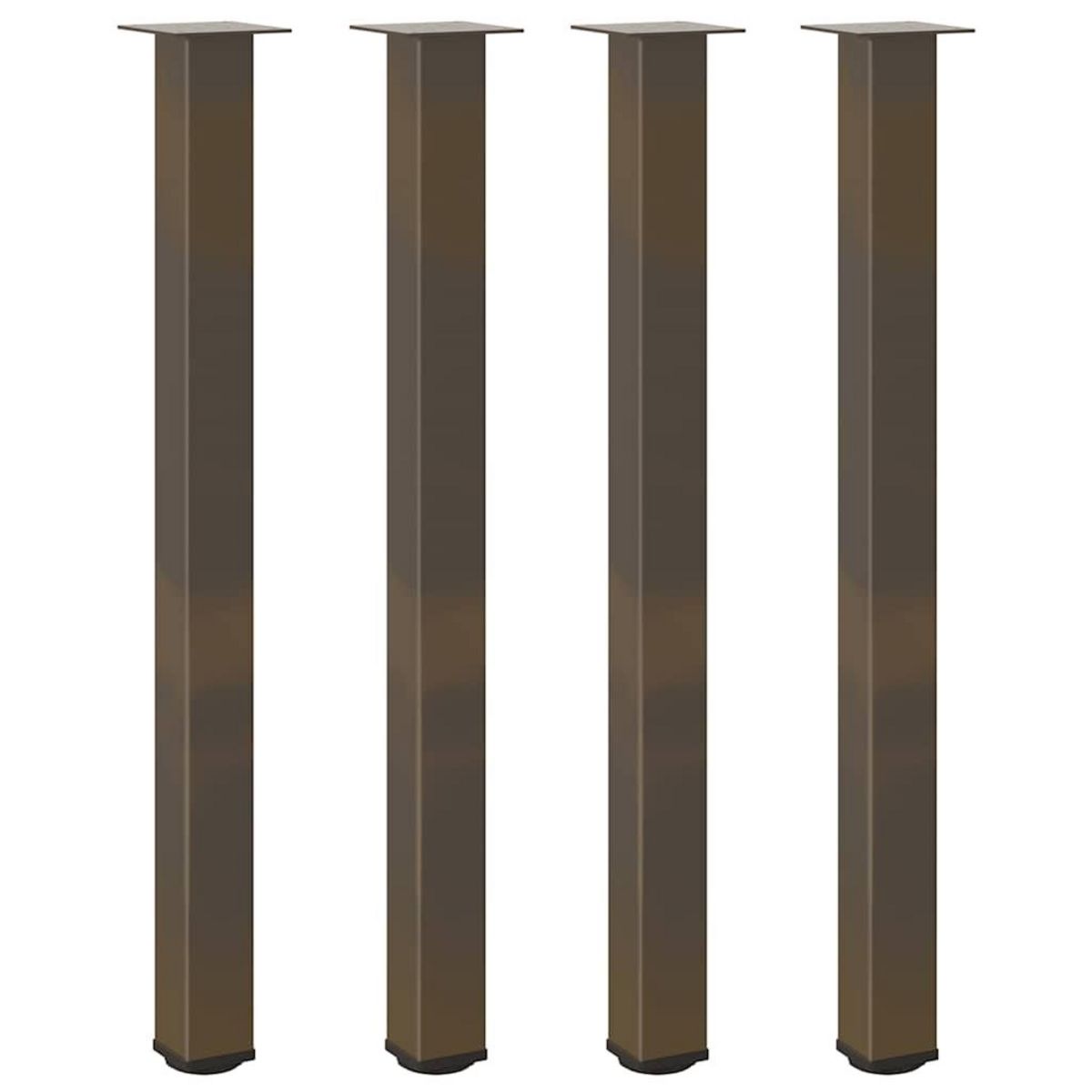 VIDAXL Pieds de table basse acier naturel 4 pcs 110-112 cm acier