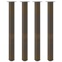 Voir la diapositive 2 : VIDAXL Pieds de table basse acier naturel 4 pcs 110-112 cm acier