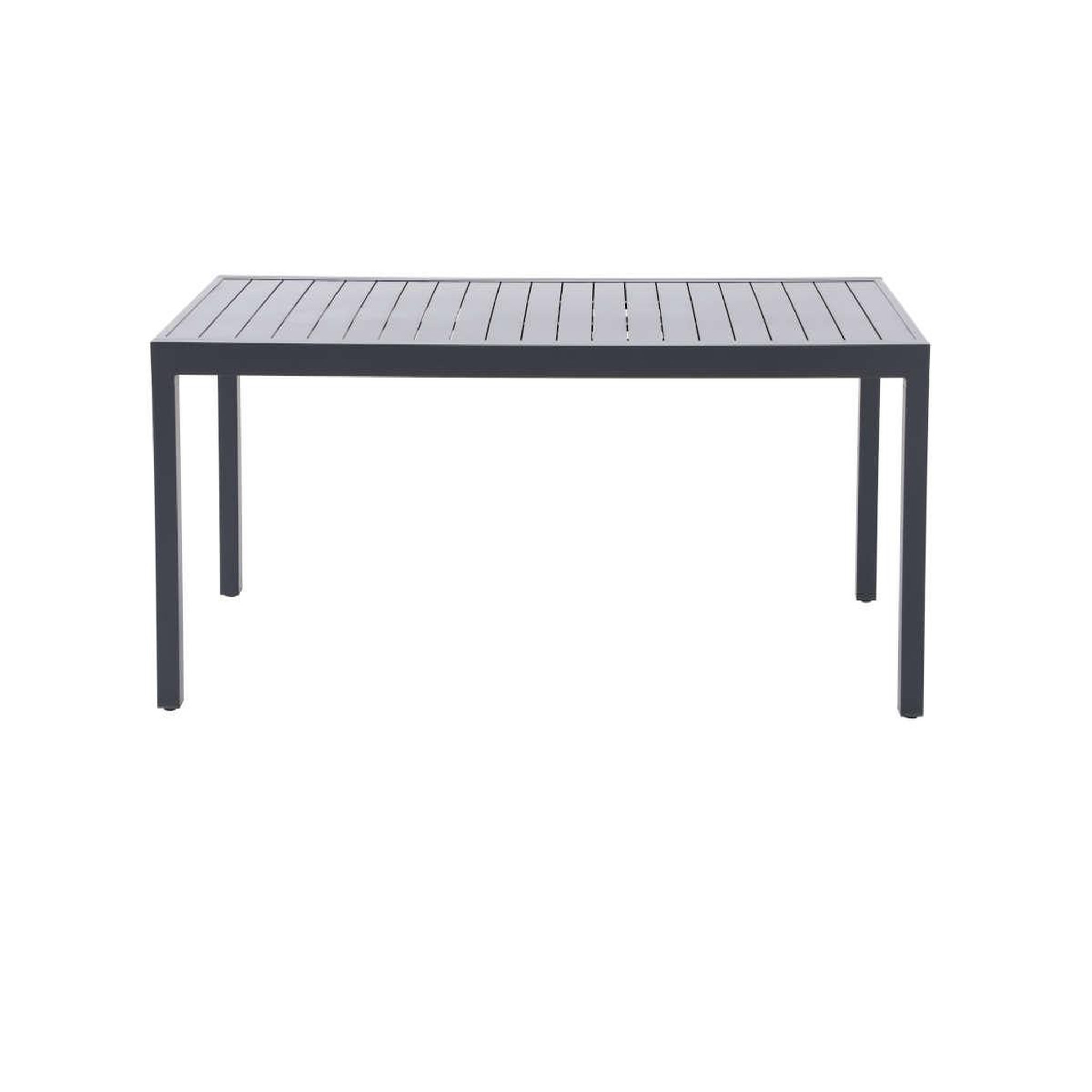 JARDIDECO Table de jardin rectangulaire extensible en aluminium Oppa gris 8/10 places - Jardideco