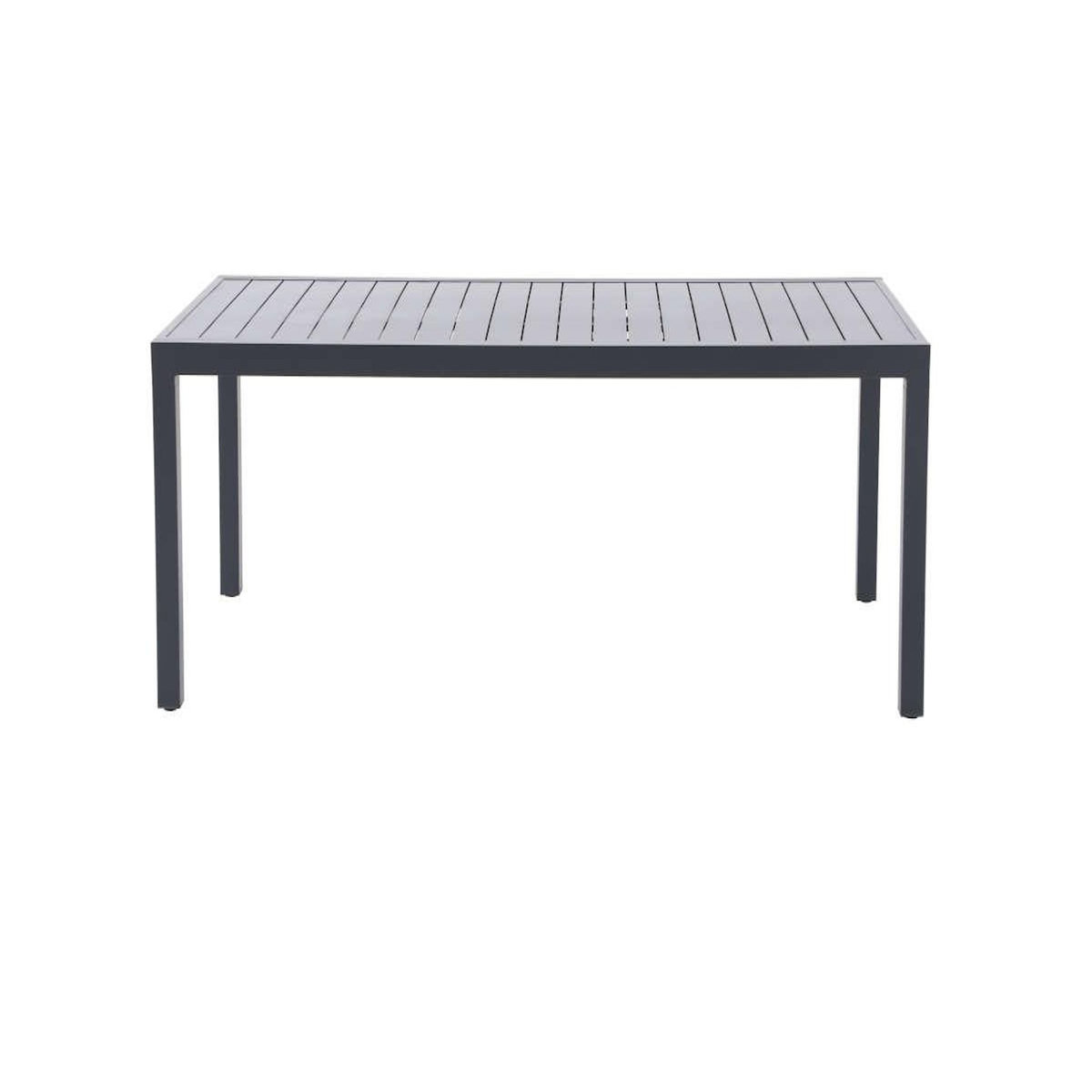 JARDIDECO Table de jardin rectangulaire extensible alu Oppa grise - Jardideco
