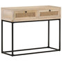 Voir la diapositive 1 : VIDAXL Table console 100x35x76 cm Bois de manguier et canne naturelle