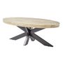 Voir la diapositive 3 : LISA DESIGN Manzanilla - table basse - bois massif et noir - 120 cm