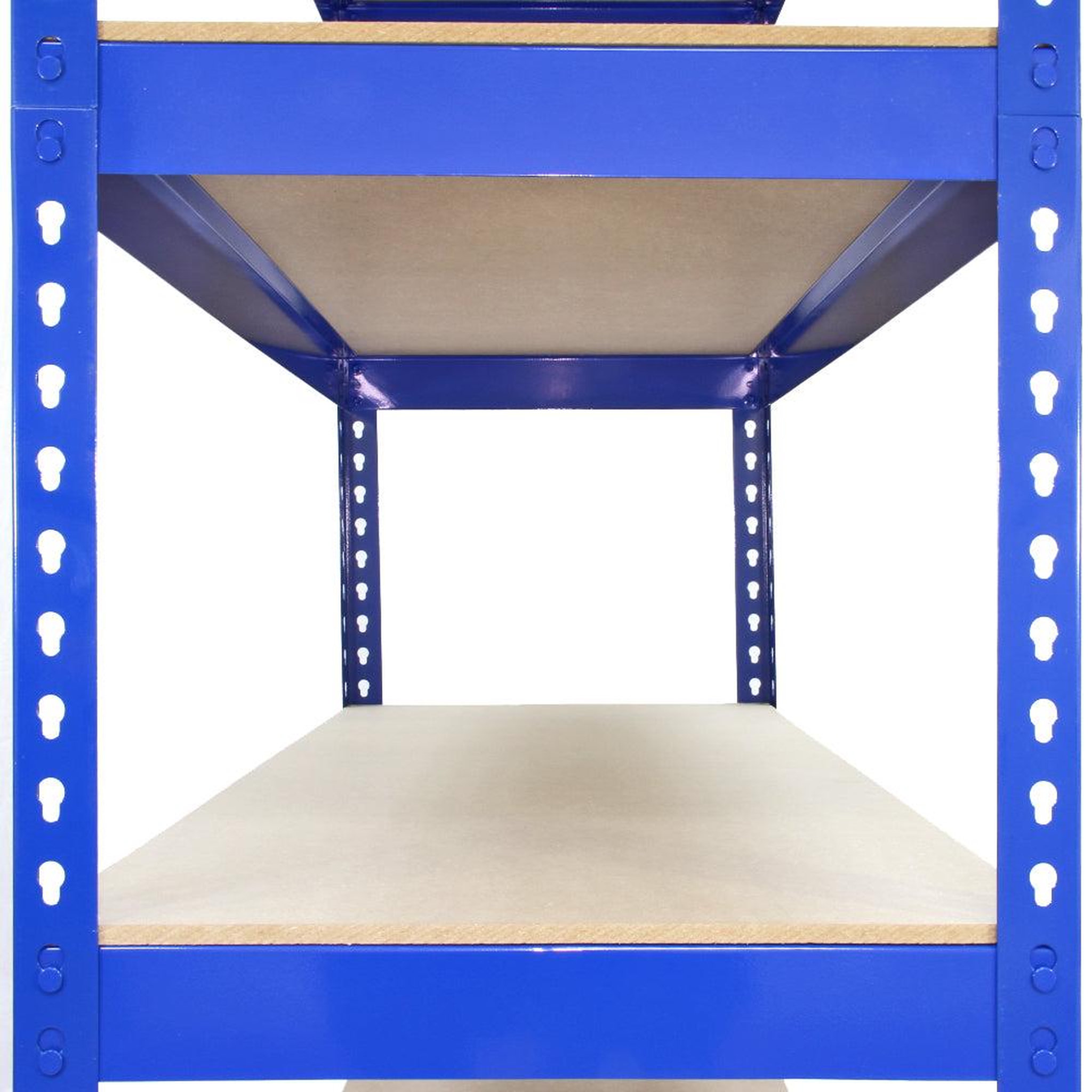 Voir la diapositive 4 : MONSTER RACKING 2 rayonnages t-rax en acier bleu 75cm x 150cm x 30cm