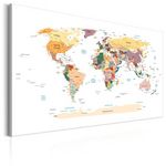 Paris Prix Tableau Imprimé  World Map : Travel Around the World. Coloris disponibles : Multicolore