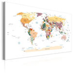 Paris Prix Tableau Imprimé  World Map : Travel Around the World. Coloris disponibles : Multicolore