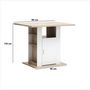 Voir la diapositive 3 : FIVE Ilot de cuisine effet bois naturel - Blanc et beige