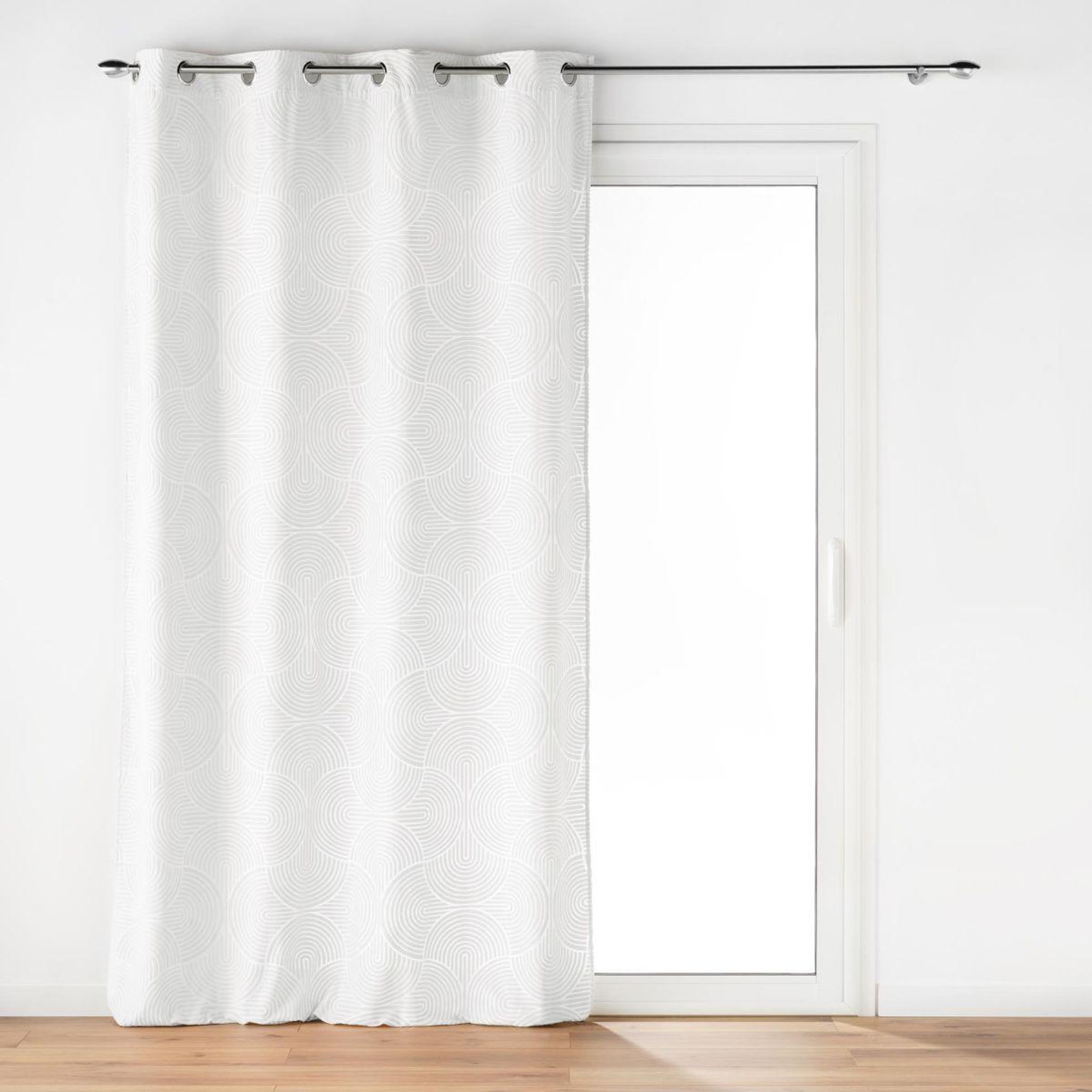 Douceur d'Intérieur Rideau à œillets en velours  eva  135x260cm blanc