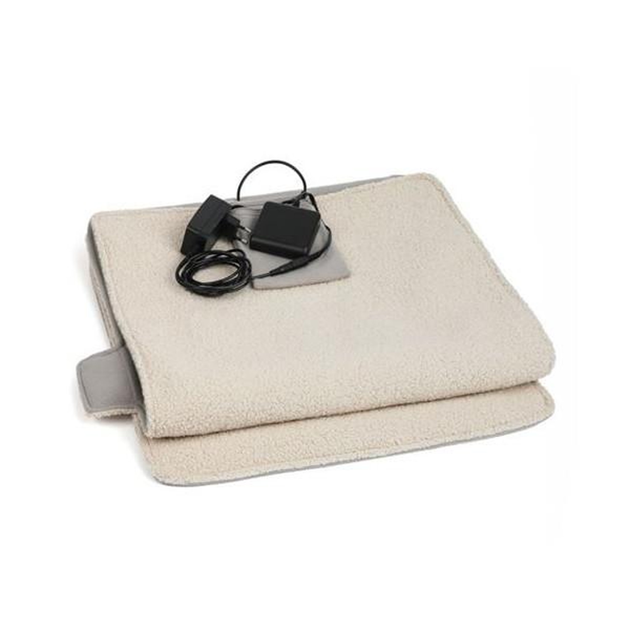 Comforium Coussin chauffant en sherpa Confort Zone 15229140 Ecru