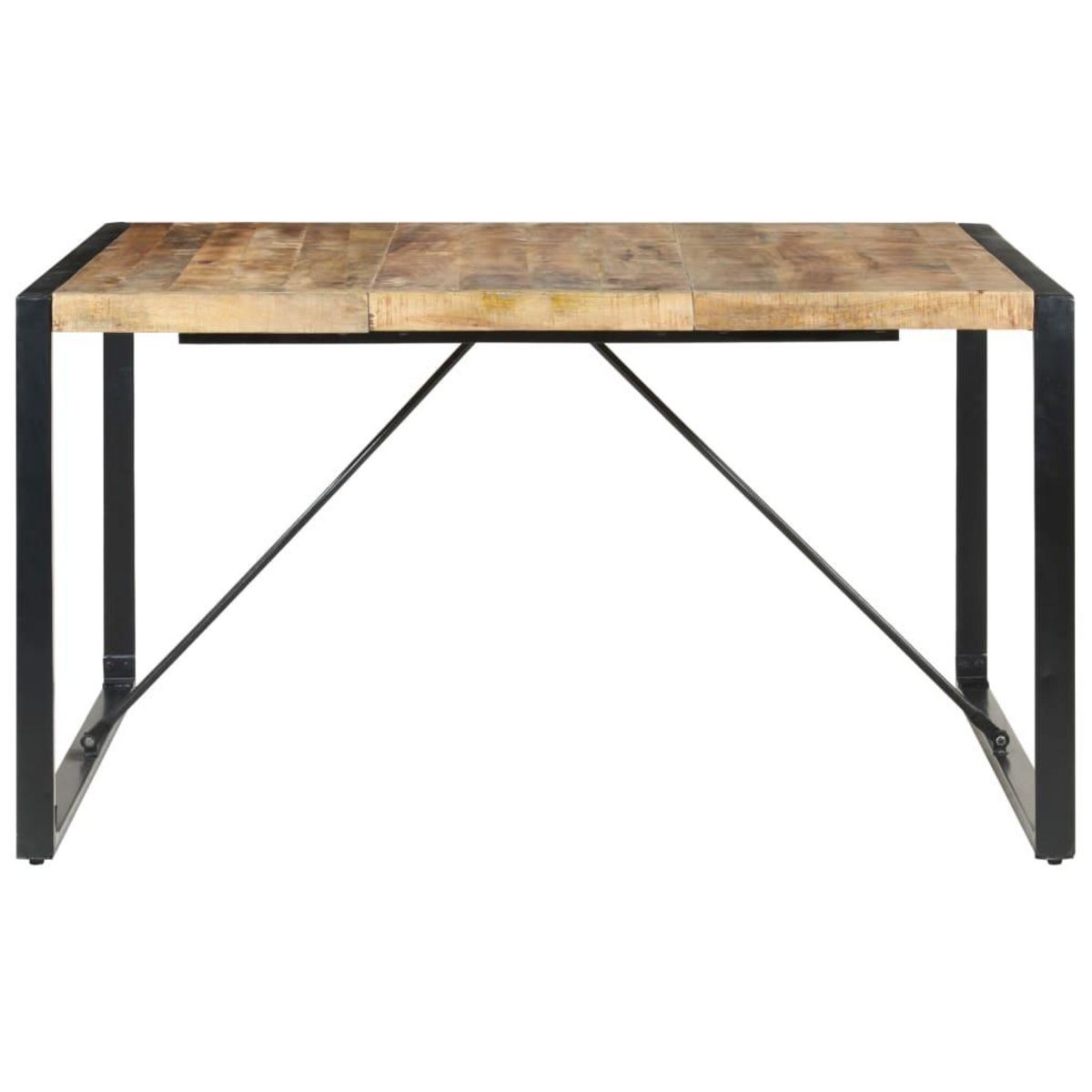 VIDAXL Table a manger 140x140x75 cm Bois de manguier brut