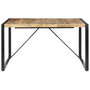 Voir la diapositive 2 : VIDAXL Table a manger 140x140x75 cm Bois de manguier brut