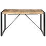 Voir la diapositive 2 : VIDAXL Table a manger 140x140x75 cm Bois de manguier brut