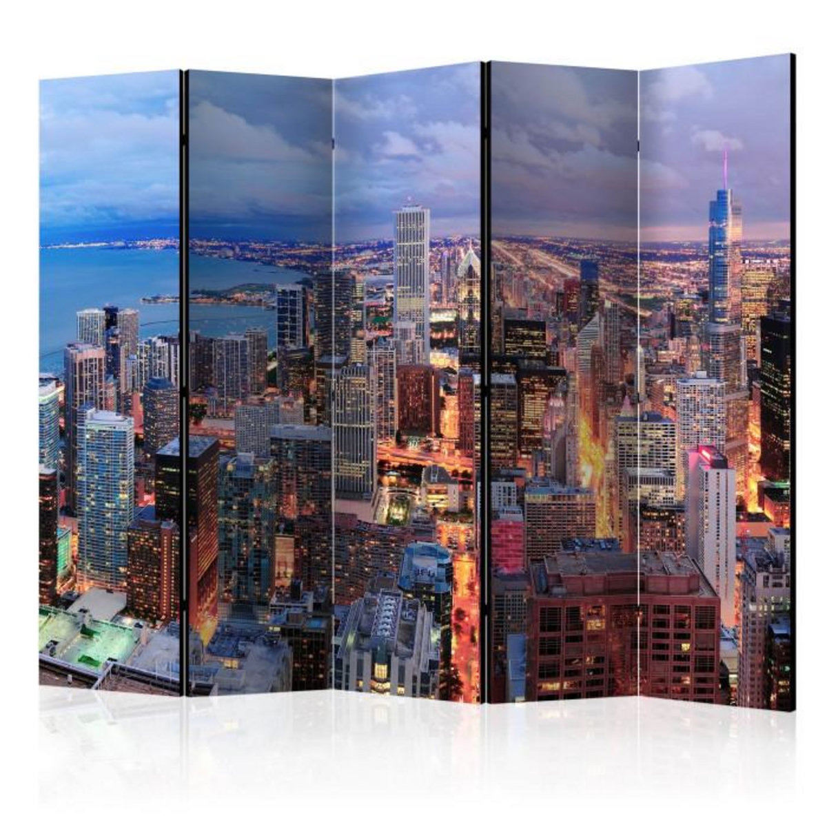 Paris Prix Paravent 5 Volets  Illuminated Chicago  172x225cm