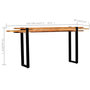 Voir la diapositive 6 : VIDAXL Table console Bois de recuperation massif reglable