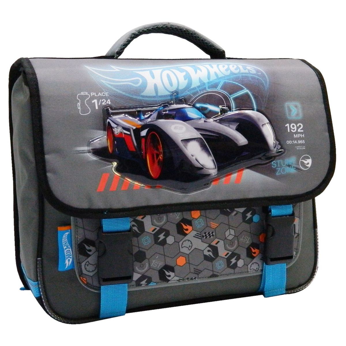 Cartable 38 cm gris HOT WHEELS