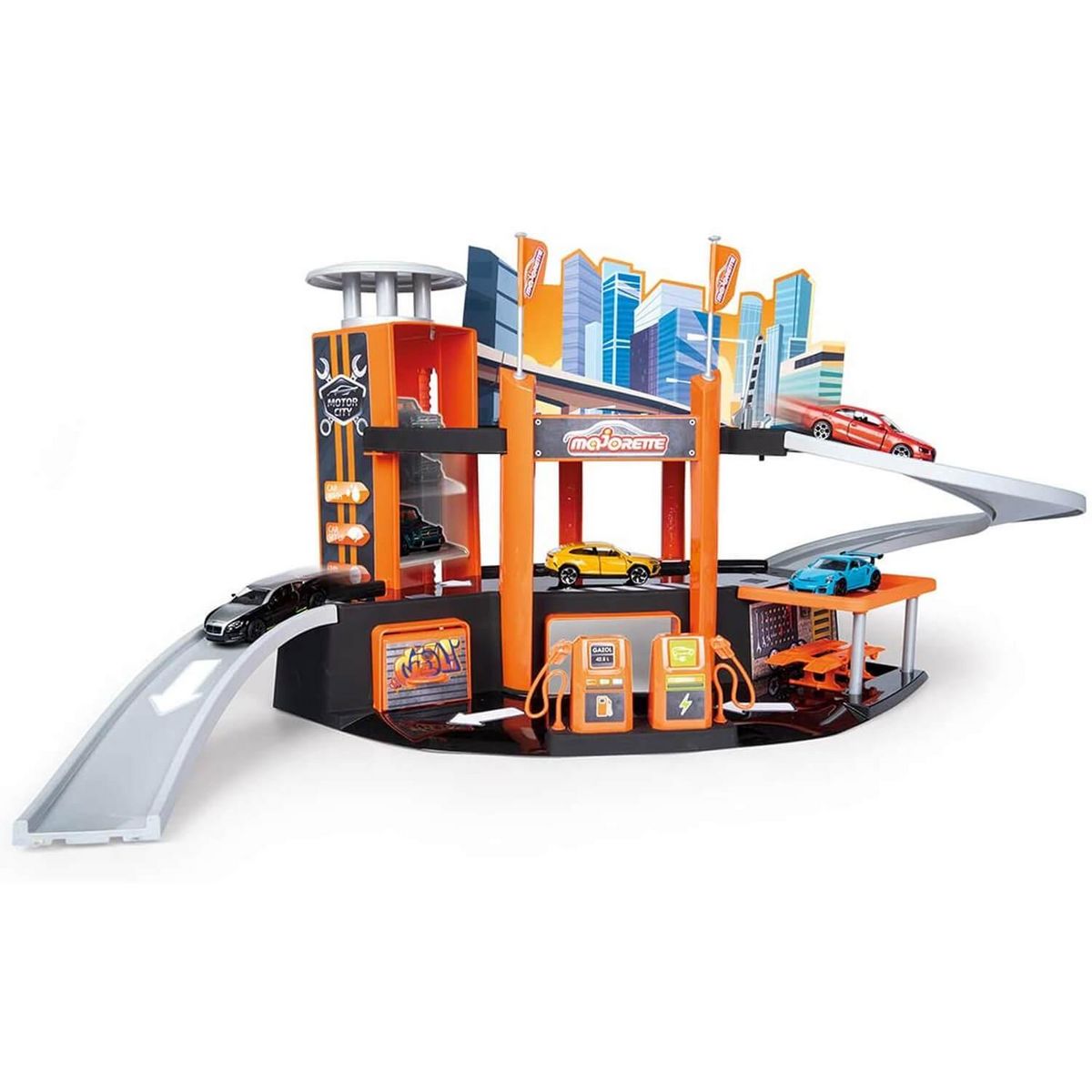 Majorette Garage Majorette : Garage Motor City Plus avec 1 véhicule