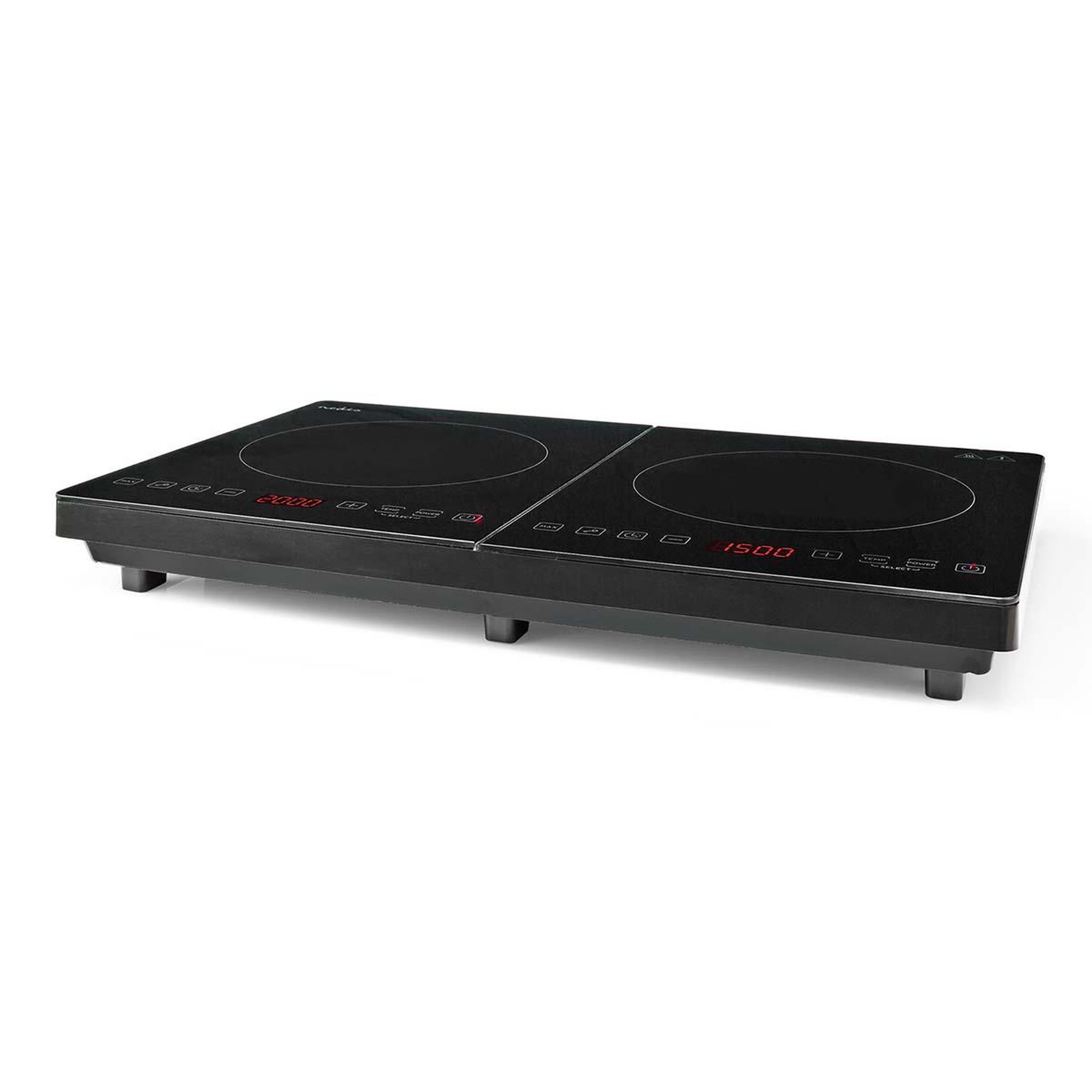 Voir la diapositive 2 : NEDIS Plaque à induction 2 foyer - sécurité enfants - 3500 w - noir - KAIP124CBK2