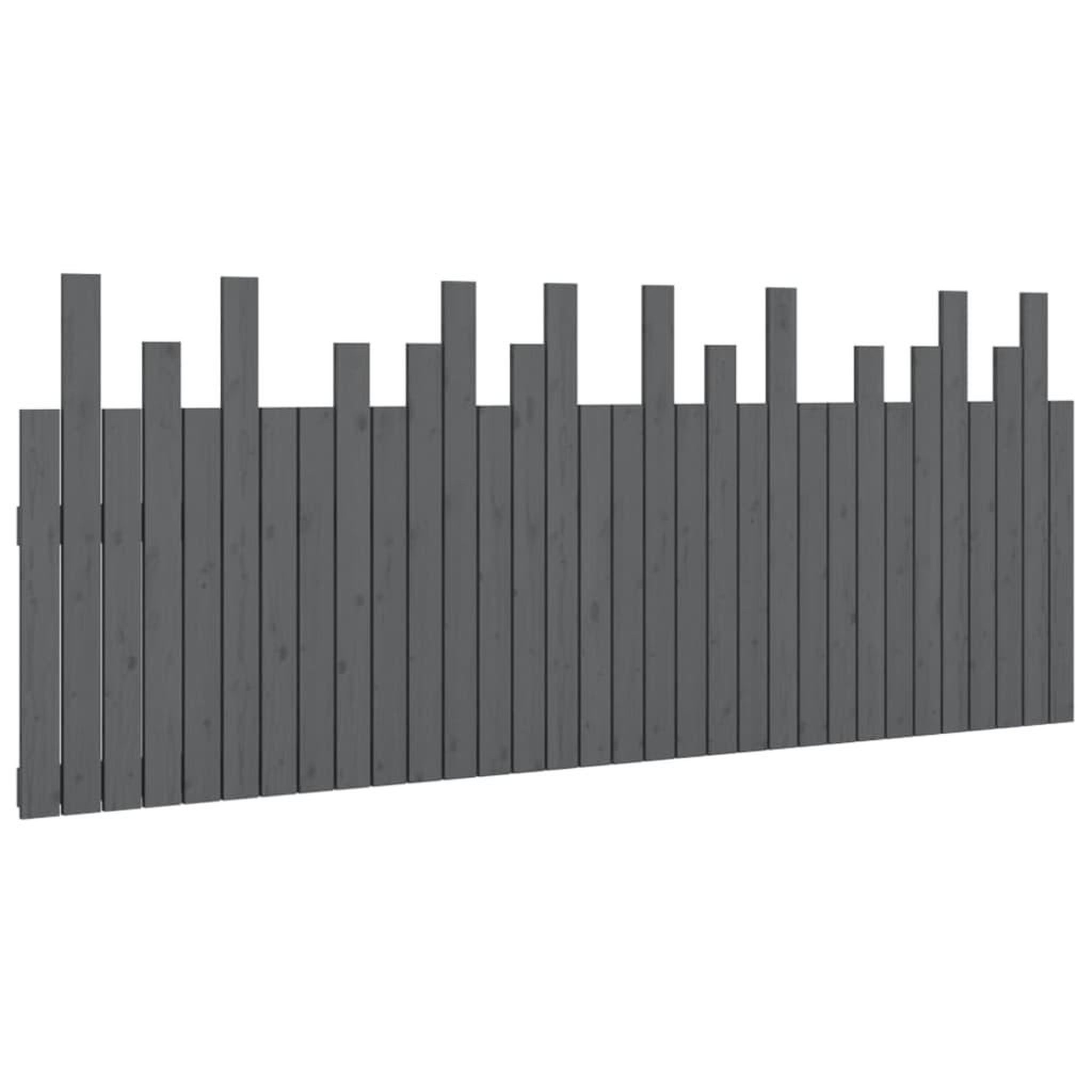 Voir la diapositive 2 : VIDAXL Tete de lit murale Gris 204x3x80 cm Bois massif de pin