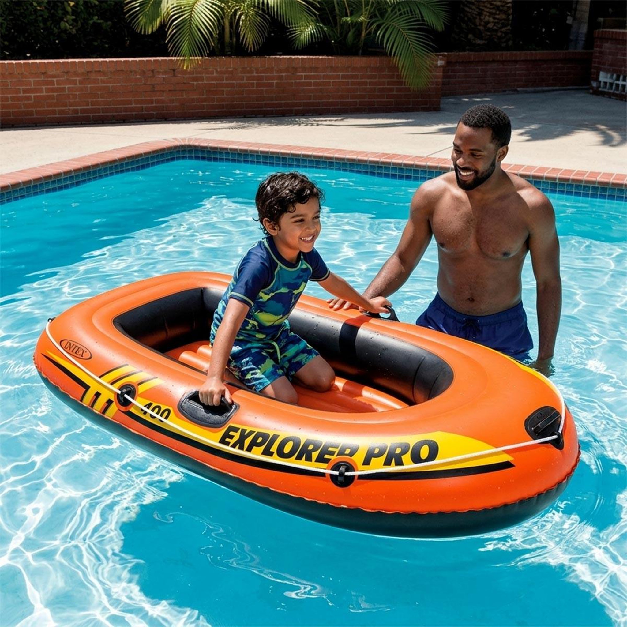 Voir la diapositive 2 : INTEX Bateau Gonflable 1 Personne  Explorer Pro  160cm Orange