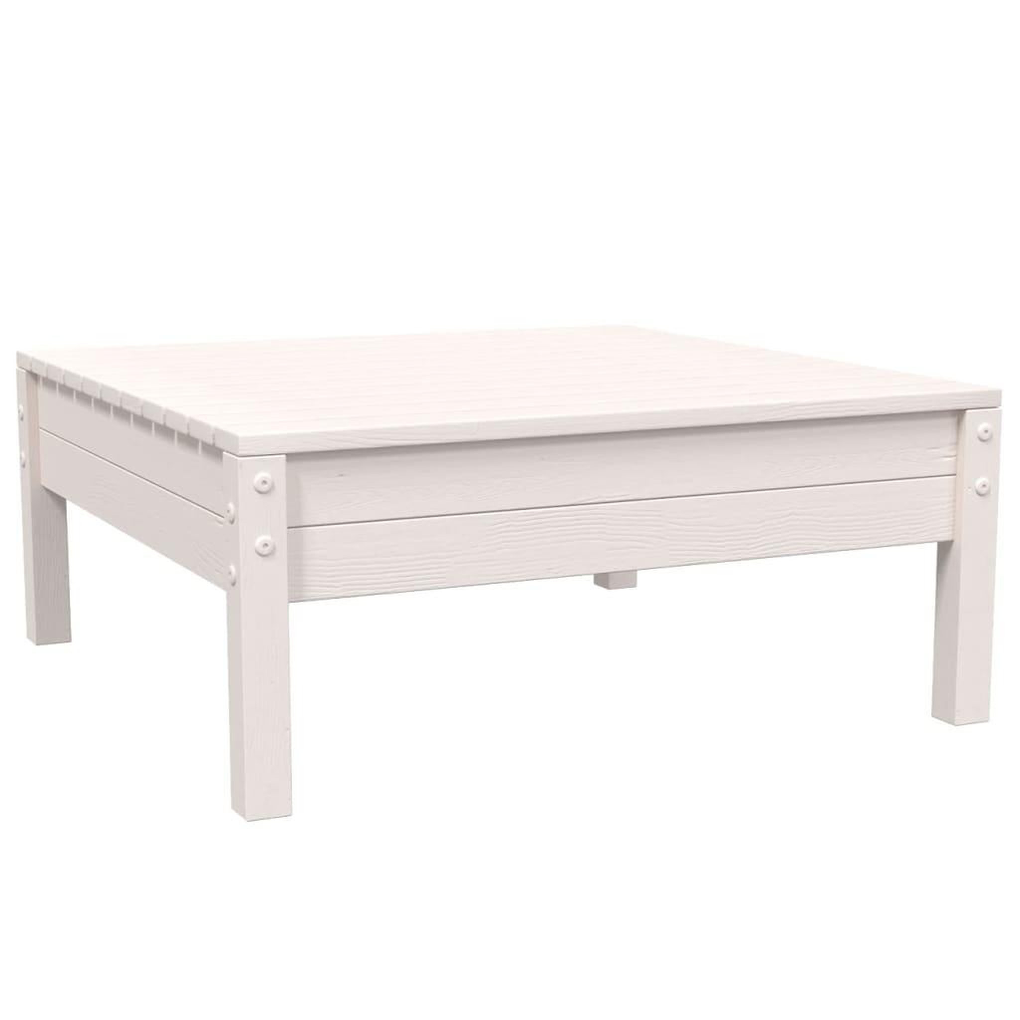 Voir la diapositive 5 : VIDAXL Salon de jardin 3 pcs avec coussins Blanc Bois de pin massif