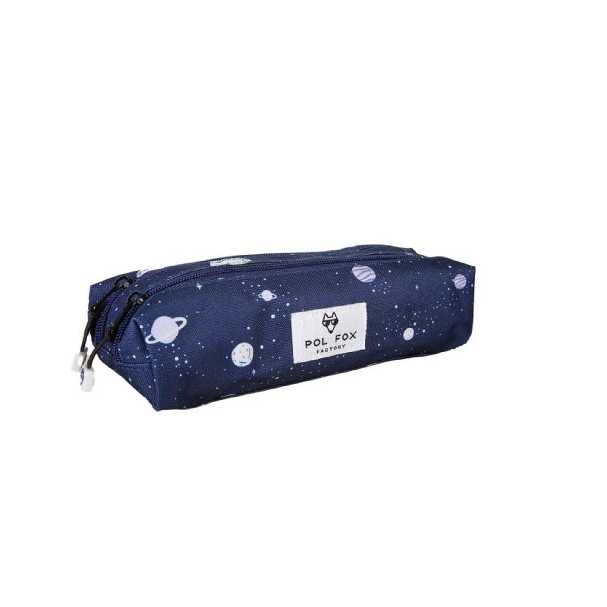 Voir la diapositive 4 : Bagtrotter POL FOX Cosmo trousse scolaire garçon 2 compartiments motif planètes bleu marine
